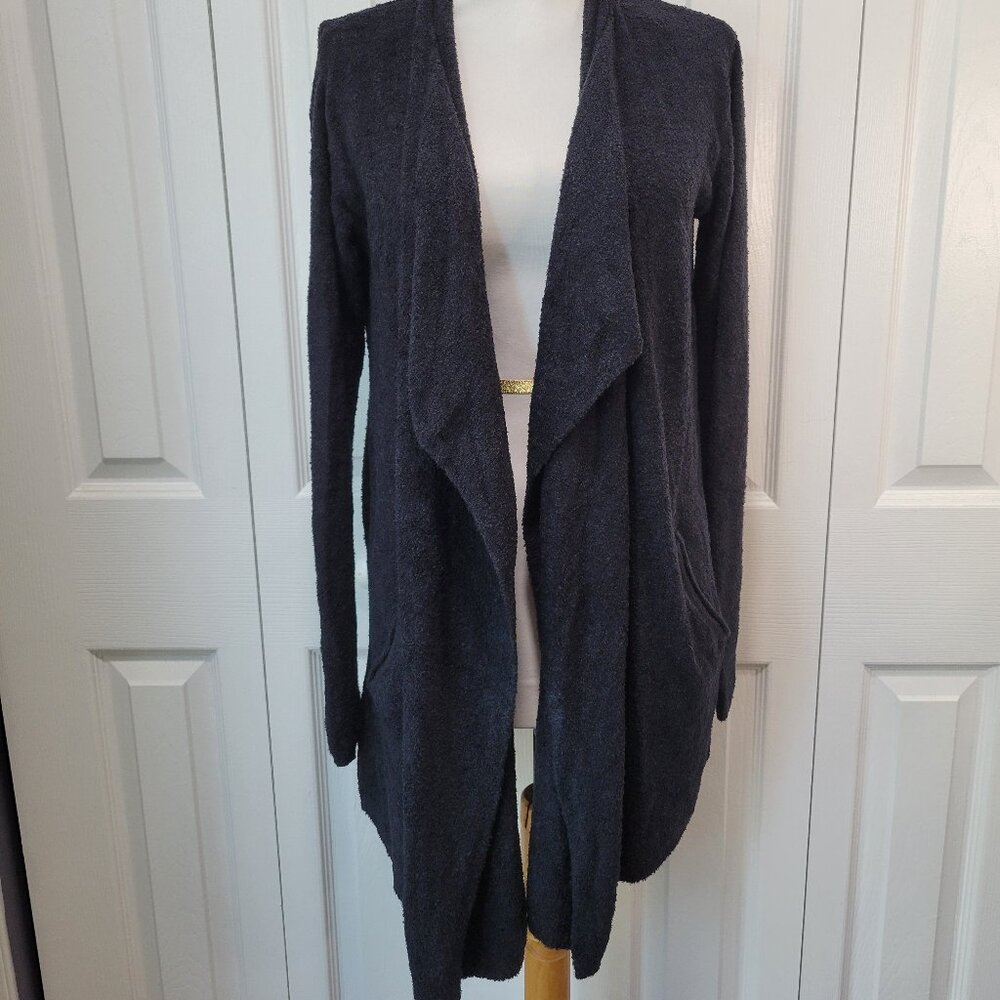BAREFOOT DREAMS CozyChic Lite Waterfall Wrap Cardigan Soft Sweater sz XXS/XS EUC